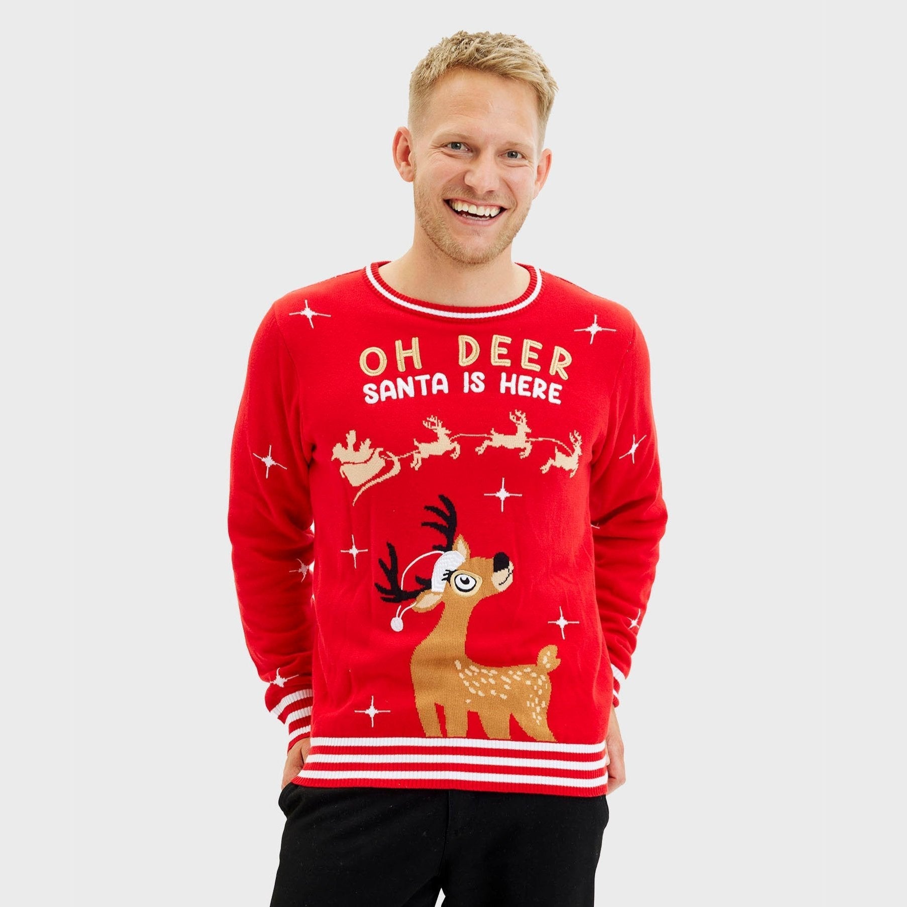 Oh Deer Sweater - Herre.